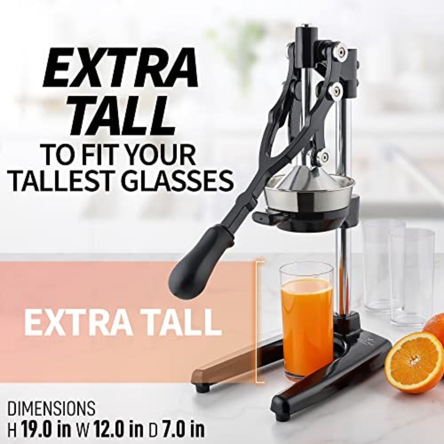Heavy-Duty Cast Iron Manual Juice Press with Large Bowl