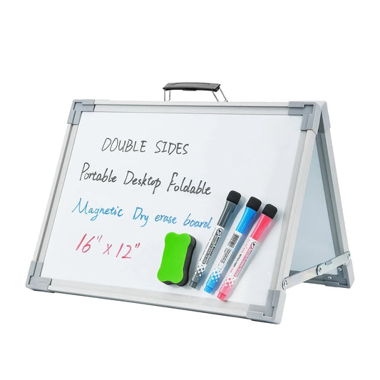 Hiziwimi Double Sided Magnetic Whiteboard Foldable Desktop Easel 40x30cm - Gomix Brands Outlet