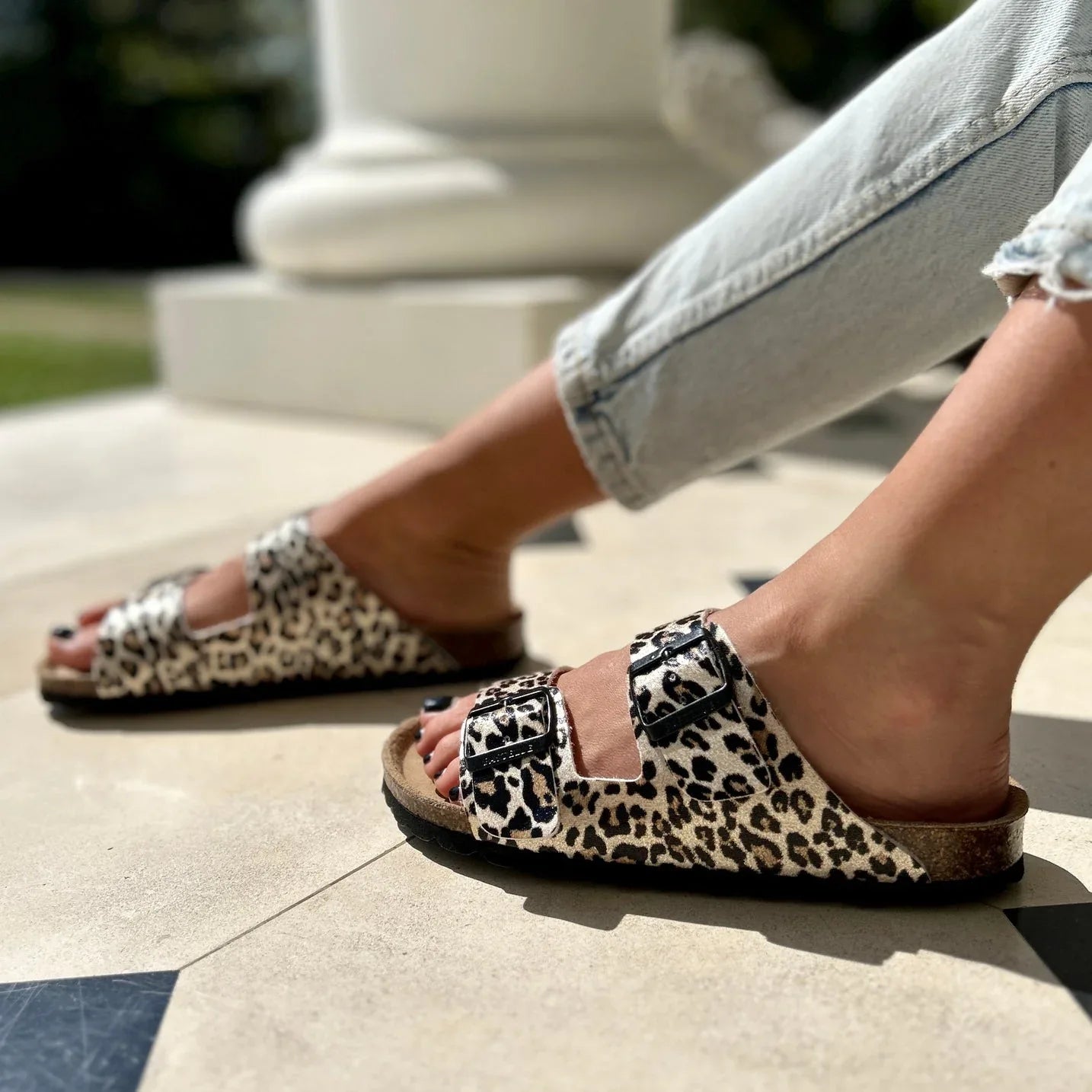 Women's Two-Strap Mules: Ergonomic Sole, Adjustable Fit, Stylish Design - Gomix Brands Outlet