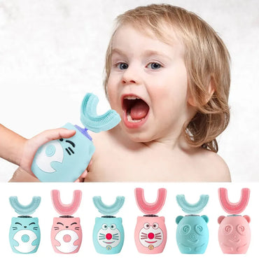 Kids Waterproof U-Shaped Sonic Electric Toothbrush with 360° Whitening - Gomix Brands Outlet