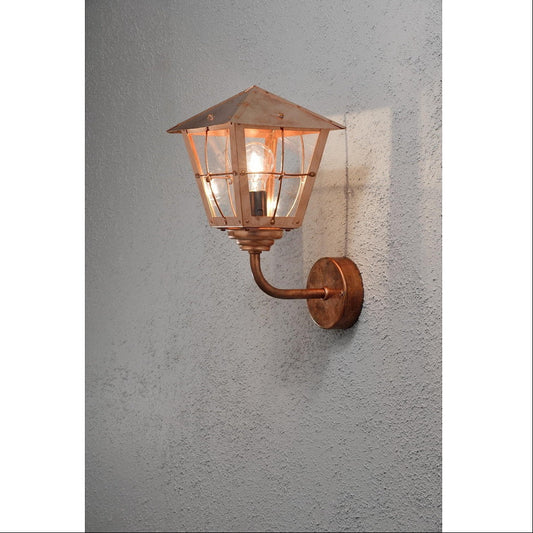 Fenix E27 Max 60W Copper Outdoor Wall Luminaire Smoked Acrylic Glass