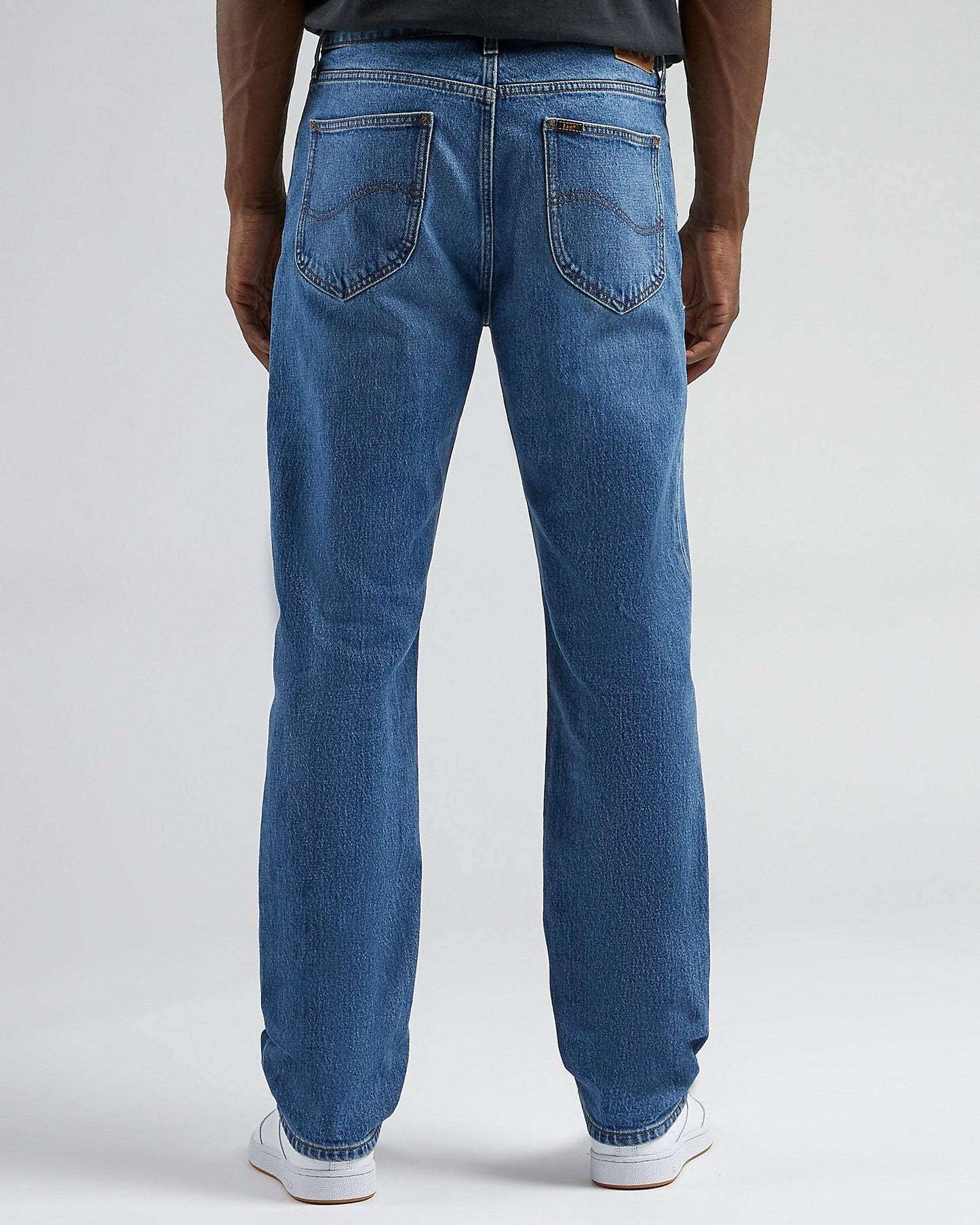 Lee West Relaxed Straight Men's Blue Denim Jeans – Sustainable Comfort