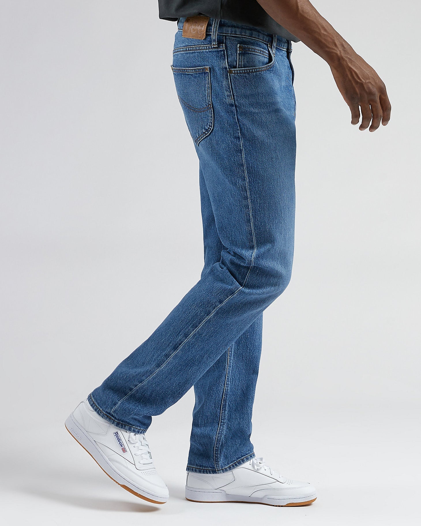 Lee West Relaxed Straight Men's Blue Denim Jeans – Sustainable Comfort