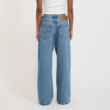 Classic Levi's High-Waisted Straight Leg Denim Jeans - Light Blue
