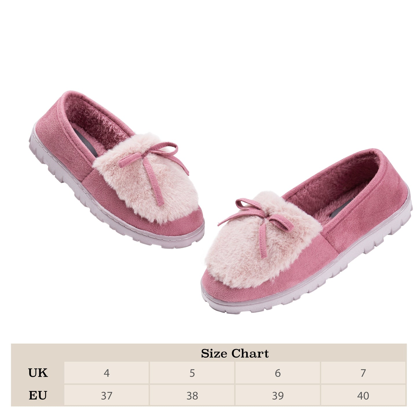 Fluffy DUNLOP Women's Indoor House Slippers – Cozy Non‑Slip Comfort