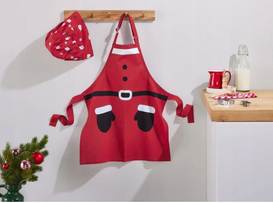 Livarno Home Kids' Chef Apron & Hat Set Red