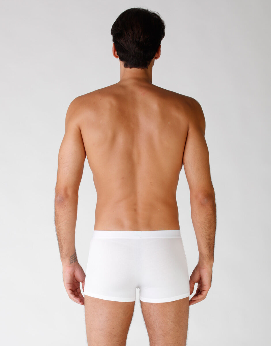 Premium White Cotton Stretch Boxer Briefs - 4-Pack for Ultimate Comfort