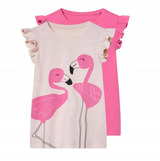 Lupilu Girls Cotton T-Shirt 2-Pack 4-6 Years 110-116