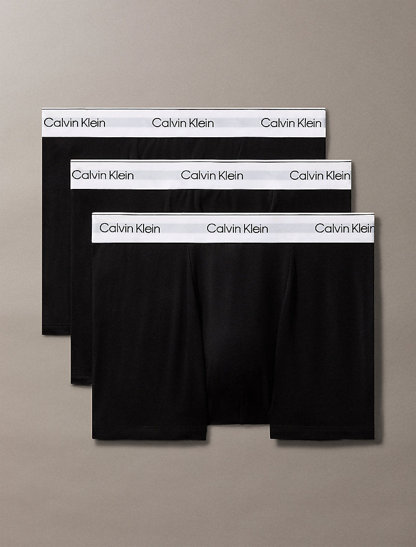 Calvin Klein Men's 3-Pack Icon Cotton Stretch Relaxed Dart Trunks