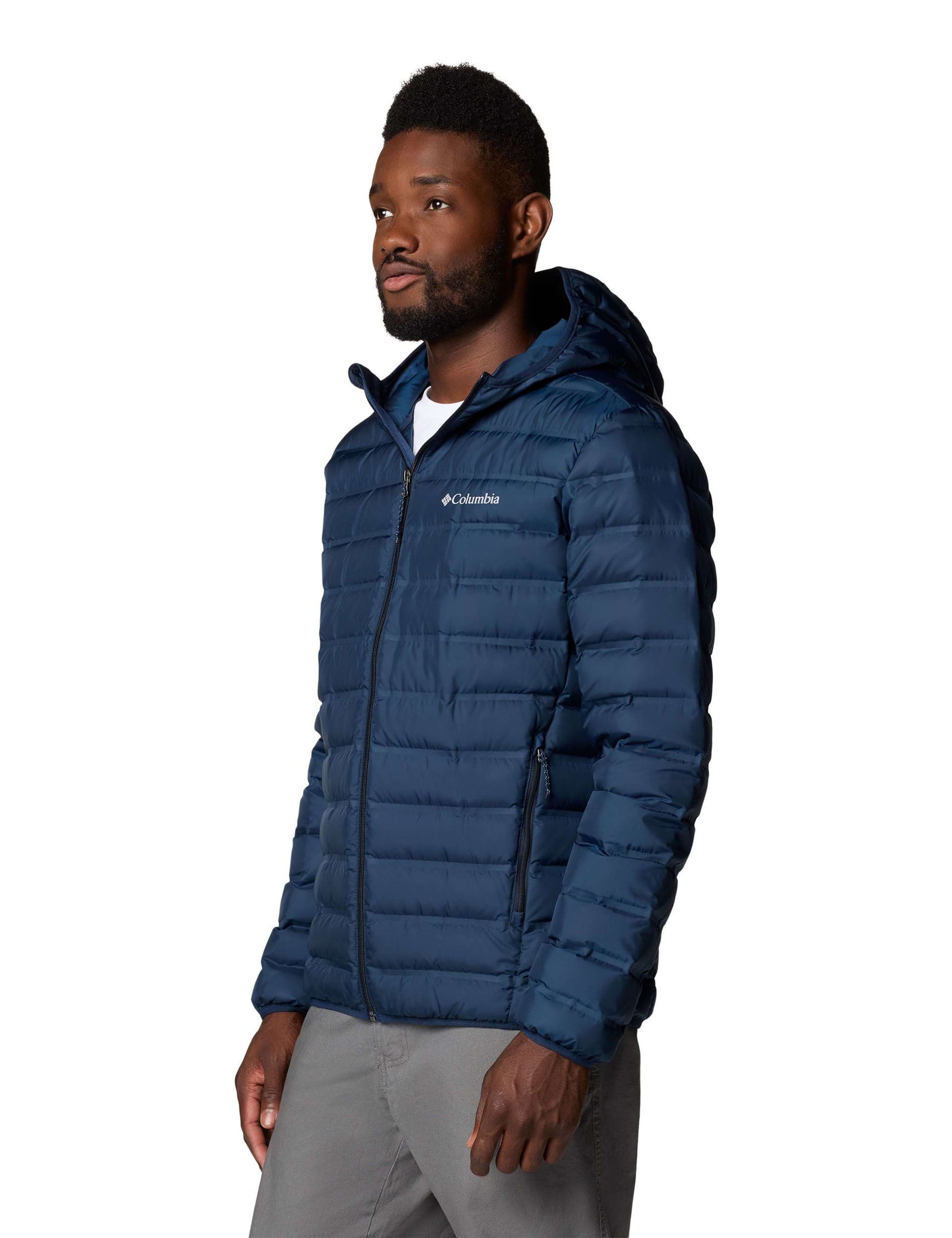 Columbia Men's Lake 22 II Hooded Puffer Jacket: Warm, Water-Resistant, Navy