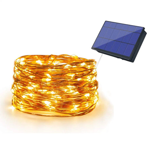 Outdoor Solar LED String Lights, Waterproof Cherry Blossom Star Fairy Decor