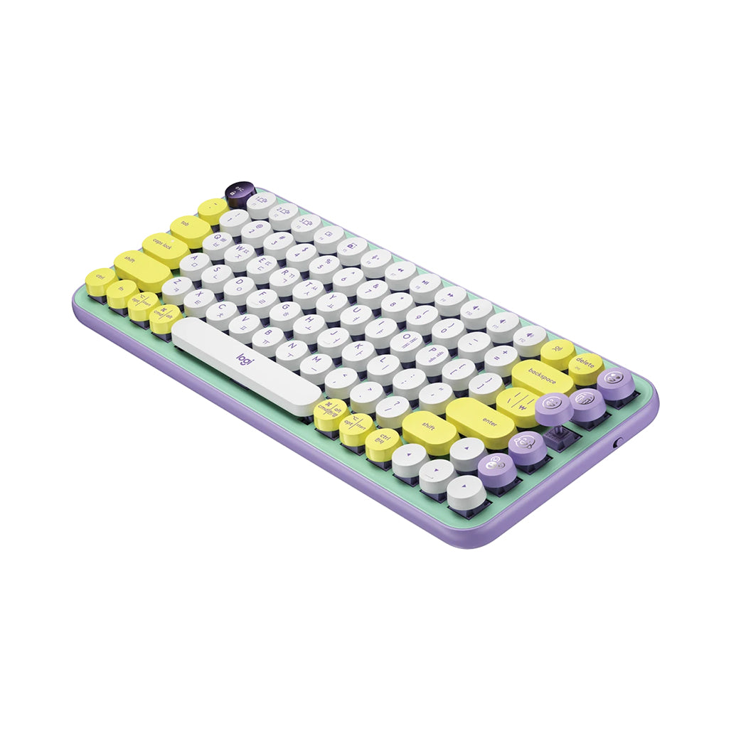 Logitech POP Keys Wireless Mechanical Keyboard, Customizable Emoji, Long Battery Life
