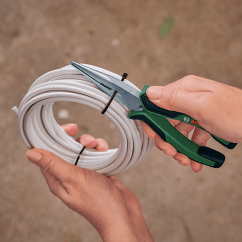 Bosch 180mm Long-Nose Precision Pliers with Soft Grip