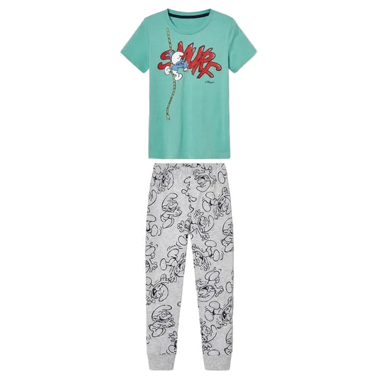 Smurfs Boys Short Sleeve T-Shirt and Lounge Pants Set Cartoon