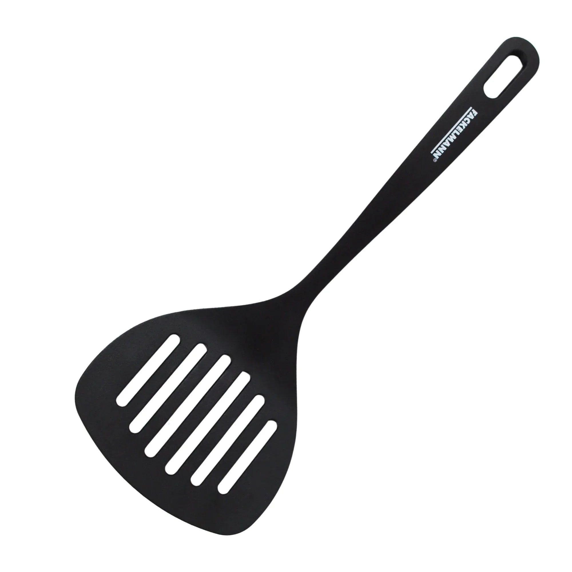 Fackelmann Fenix Slotted Spatula: 100% RPET Recycled Plastic, Heat Resistant 230°C, Non-Scratch, 31cm Black - Gomix Brands Outlet