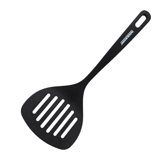 Fackelmann Fenix Slotted Spatula: 100% RPET Recycled Plastic, Heat Resistant 230°C, Non-Scratch, 31cm Black - Gomix Brands Outlet