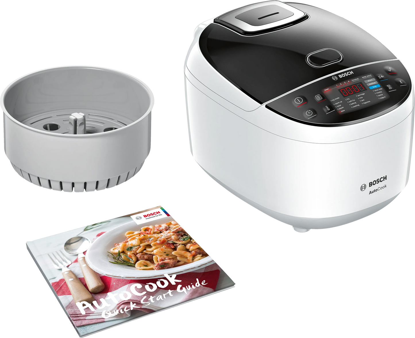 Bosch MUC11W12 Multicooker 5L Capacity 48 Preset Programs Non-Stick Bowl