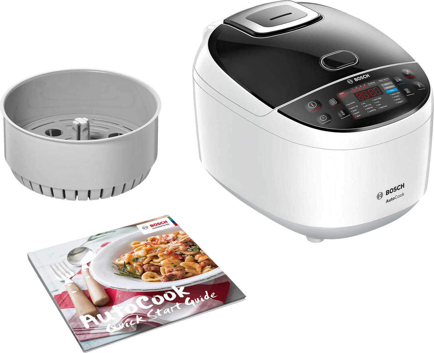 Bosch MUC11W12 Multicooker 5L Capacity 48 Preset Programs Non-Stick Bowl
