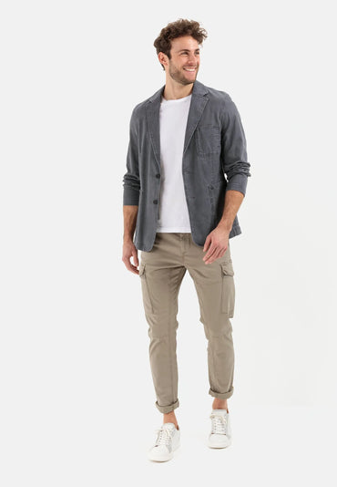 Modern Men's Casual 2-Way Stretch Cotton Twill Blazer Jacket - Gomix Brands Outlet