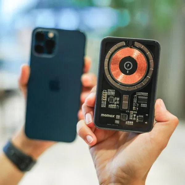 Momax Q.Mag Power 8 5000mAh Magnetic Wireless Charging Battery Pack, Grey - Gomix Brands Outlet