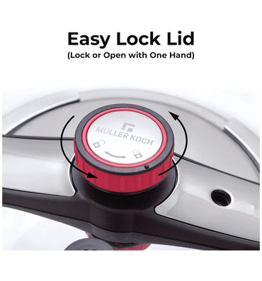 Muller Koch MK-5021 Dual‑Capacity Stainless Steel Pressure Cooker 7L & 5L - Gomix Brands Outlet