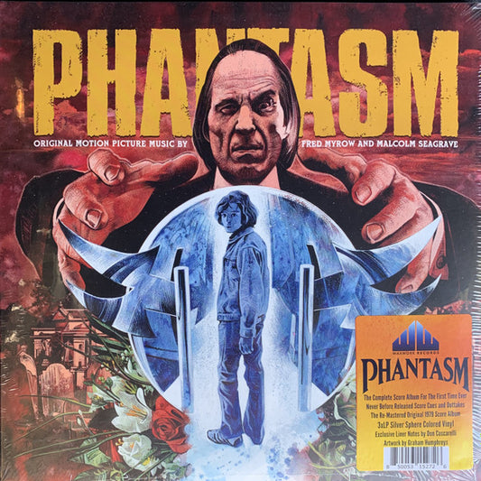 Fred Myrow Malcolm Seagrave Phantasm Original Motion Picture Music 3xLP Silver Sphere Vinyl Score