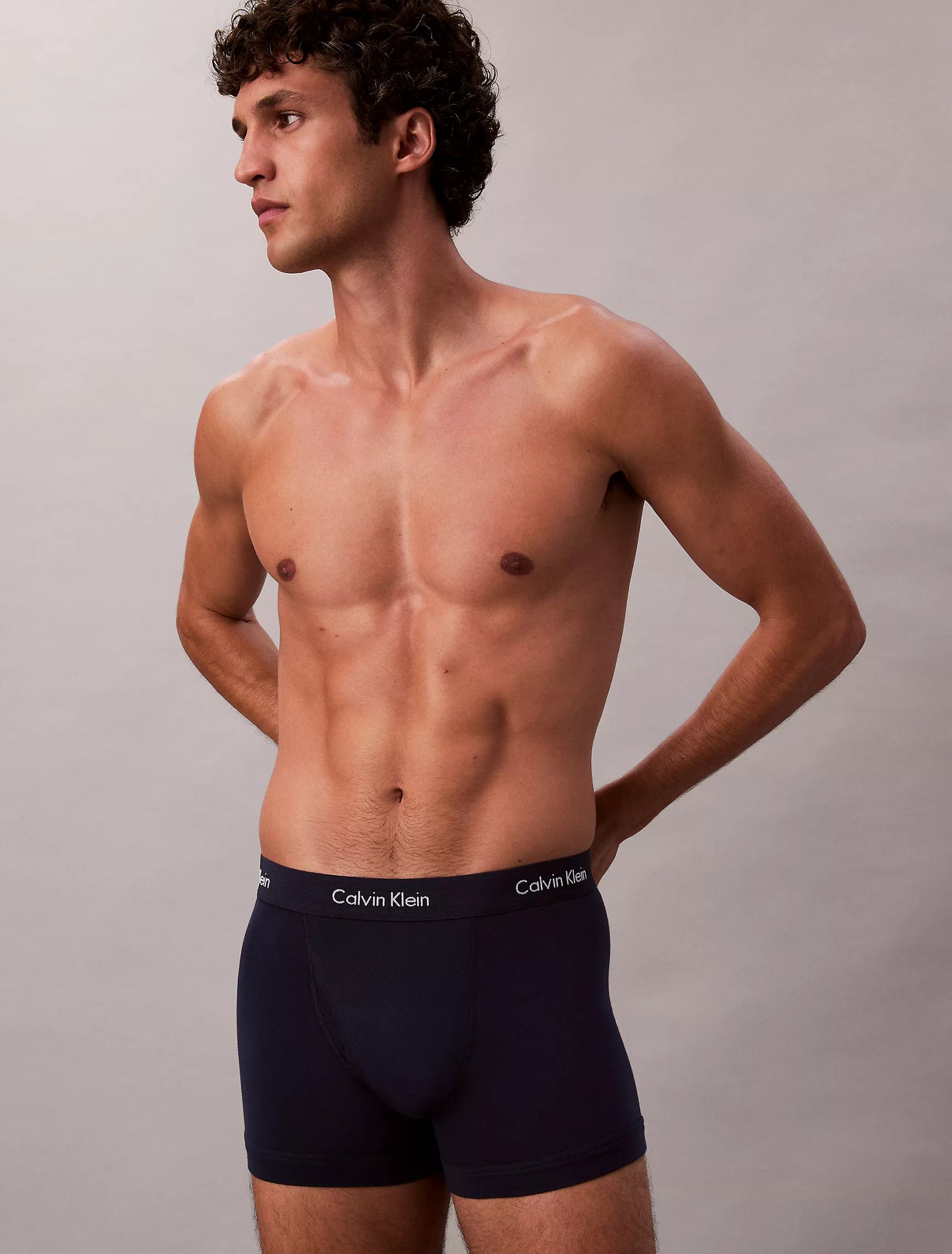 Men's Calvin Klein Cotton Stretch Trunks 3-Pack: Soft, Supportive, Wicking Comfort