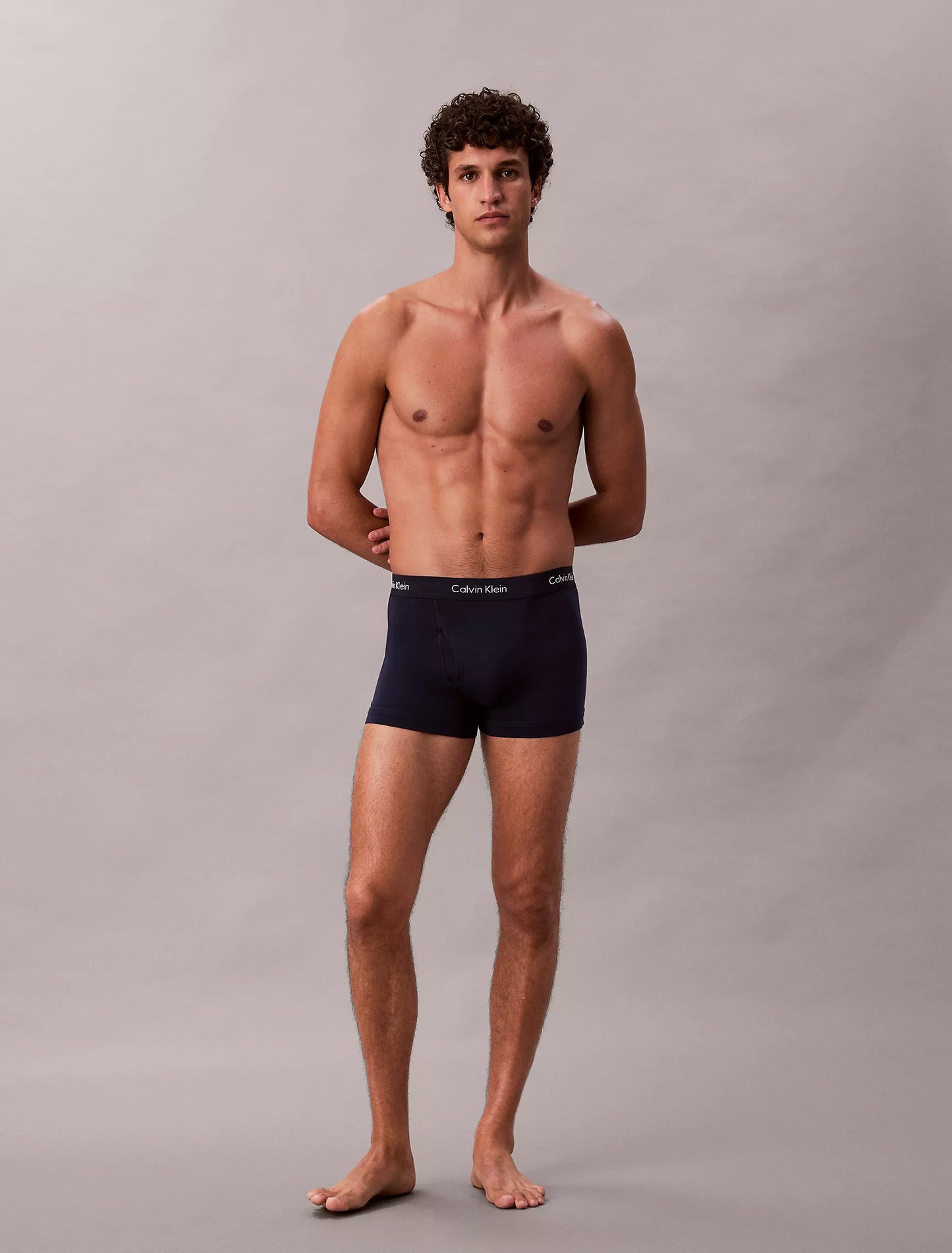 Men's Calvin Klein Cotton Stretch Trunks 3-Pack: Soft, Supportive, Wicking Comfort