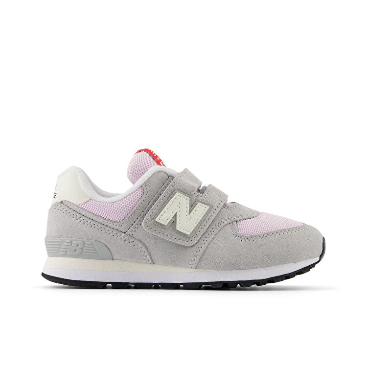 New Balance 574 Classic Grey Kids Lifestyle Sneakers, Durable Everyday Comfort Shoes