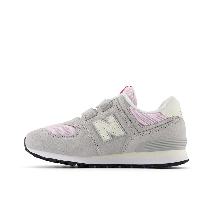 New Balance 574 Classic Grey Kids Lifestyle Sneakers, Durable Everyday Comfort Shoes