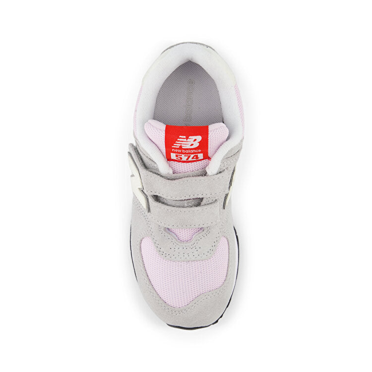 New Balance 574 Classic Grey Kids Lifestyle Sneakers, Durable Everyday Comfort Shoes