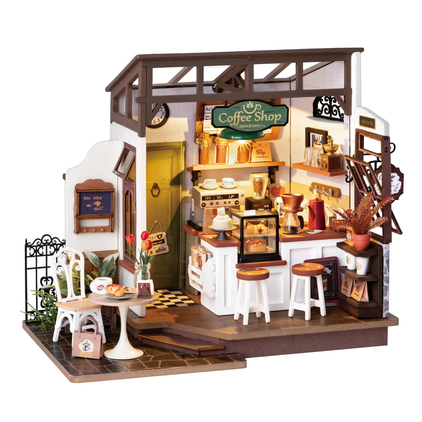 Robotime DIY Mini House No 17 Slow Life Café Miniature