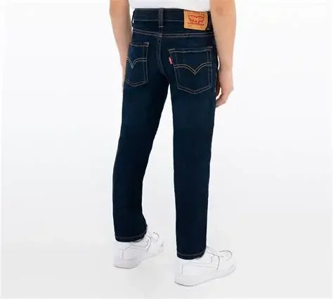 Levi's Kids Dark-Blue Denim 510 Skinny Fit Jeans with Adjustable High-Waist - Gomix Brands Outlet