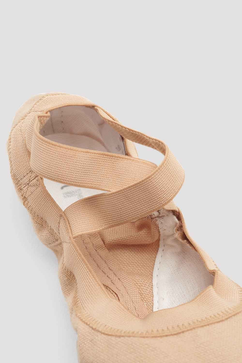 Professional Elastic Canvas Ballet Shoes Light Sand for Women