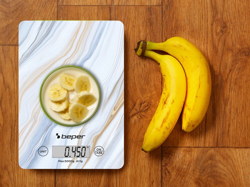 Beper P102BIL001 Digital Kitchen Scale Marble 5kg