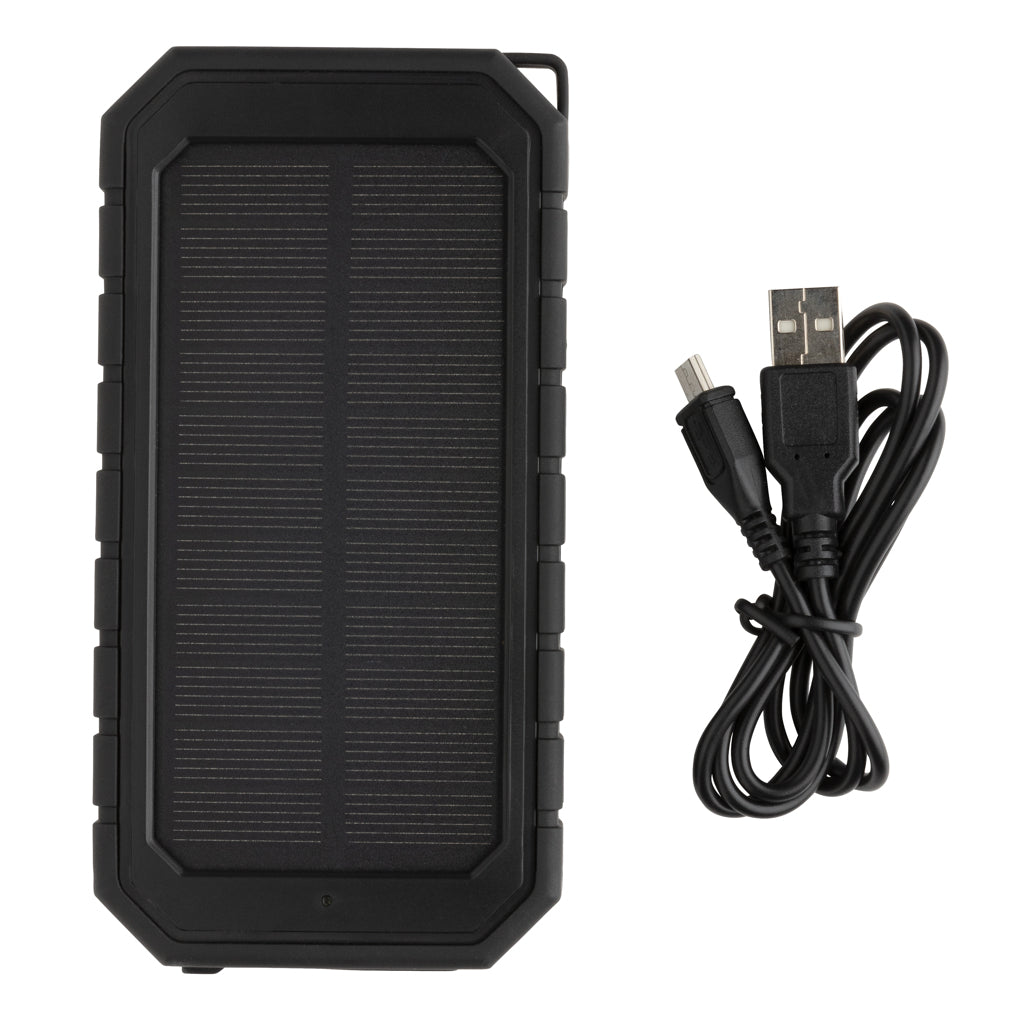 Portable 10,000mAh Solar Power Bank with 10W Wireless Charging & Flashlight