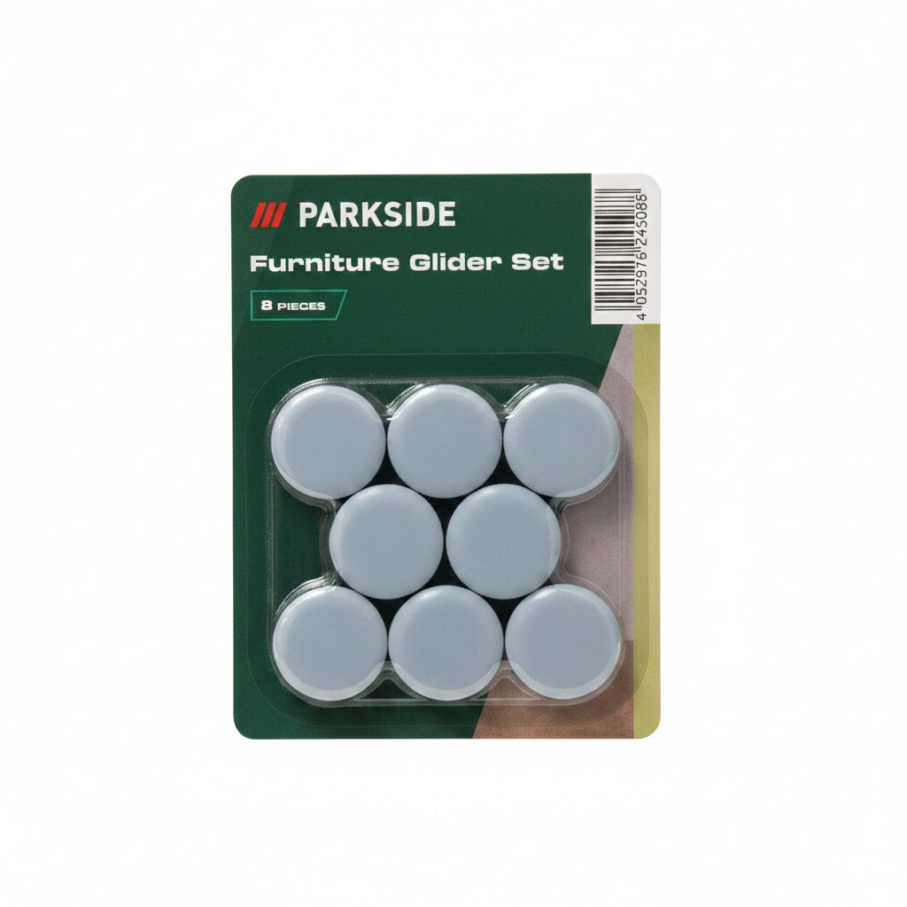 Parkside Self-Adhesive Teflon Furniture Sliders 25 mm 8 Pieces