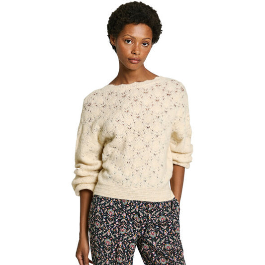 Pepe Jeans Helen Reversible Poulever Women's Sweater with Crochet Detail