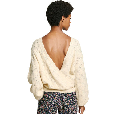 Pepe Jeans Helen Reversible Poulever Women's Sweater with Crochet Detail