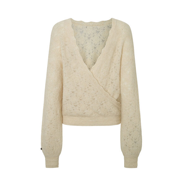 Pepe Jeans Helen Reversible Poulever Women's Sweater with Crochet Detail
