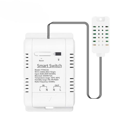 Tuya Smart WiFi Temp & Humidity Switch 16A 3000W