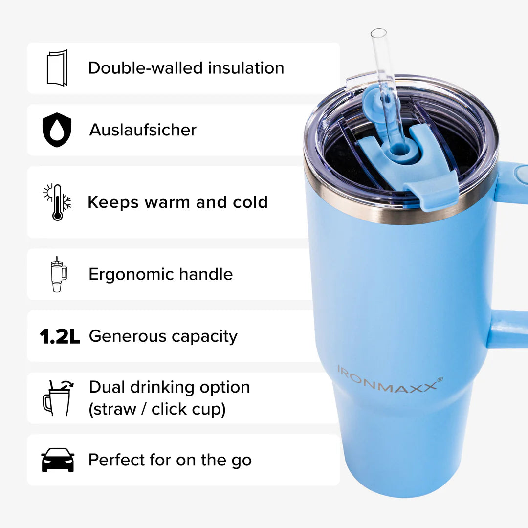 IronMaxx Ice Stainless Steel Mug Double Wall Insulation