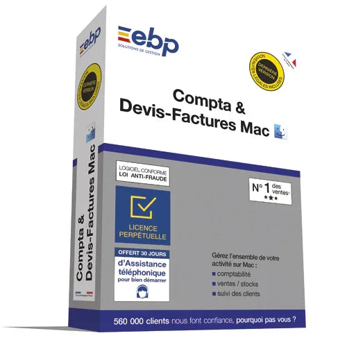 EBP Compta & Devis-Factures Mac: Latest Accounting & Invoicing Software for 1 User - Gomix Brands Outlet