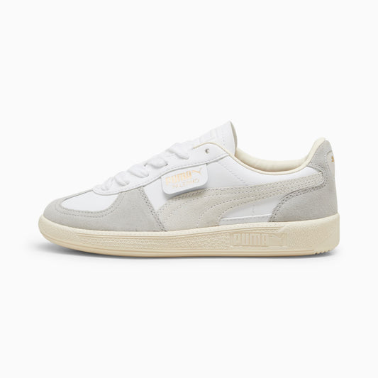 PUMA Palermo Youth Sneakers: White-Cool Light Gray-Sugared Almond Classic Terrace Style