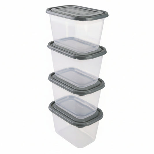 Silvercrest Food Storage Containers 4-Piece 1 L Grey