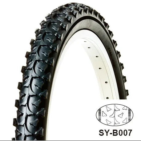 Durable SY-B007-002 Mountain Bicycle 2 Tires for All-Terrain Riding and Braking - Gomix Brands Outlet