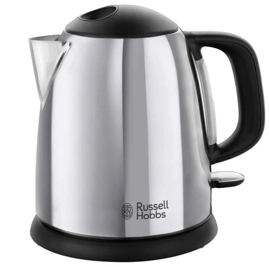 Russell Hobbs Victory Compact 1-Liter Electric Kettle, Stainless Steel, Rapid Boil