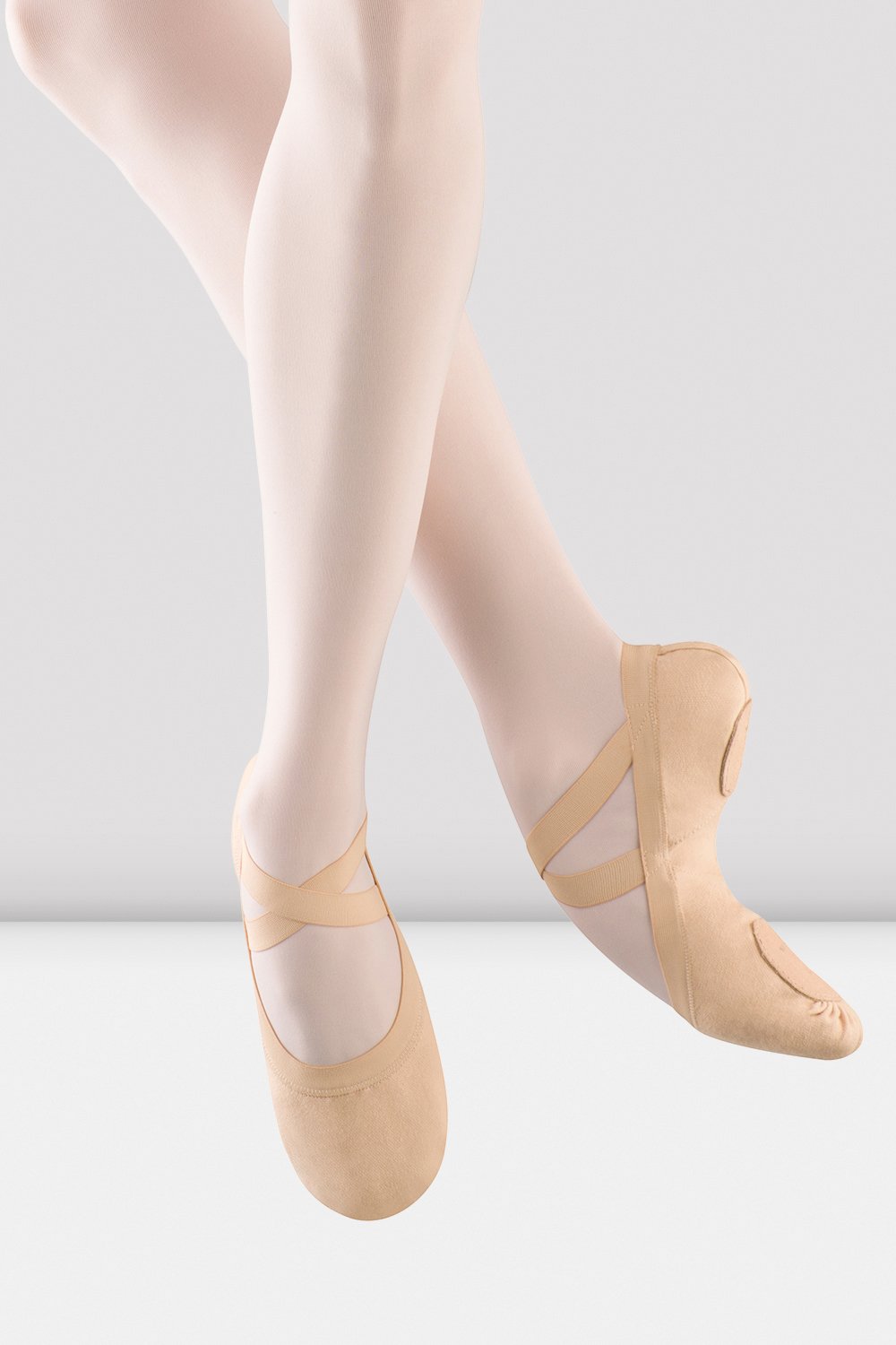 Professional Elastic Canvas Ballet Shoes Light Sand for Women