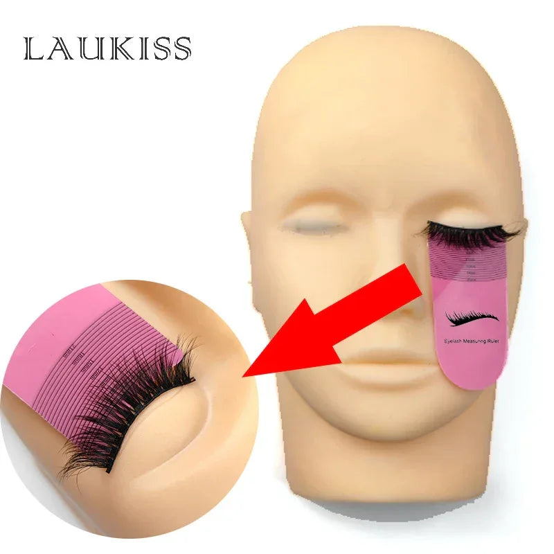 Portable Pink Soft Eyelash Length Measuring Ruler 5pcs - Gomix Brands Outlet