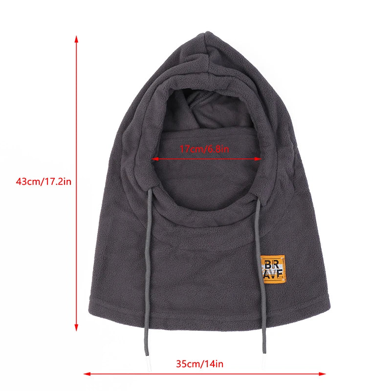 Gmarty Thermal Fleece Balaclava Scarf Ski Face Mask with Drawstring